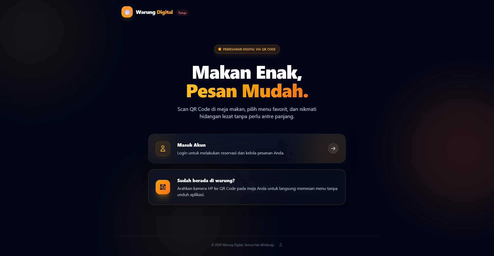 Warung Digital Buat Reservasi